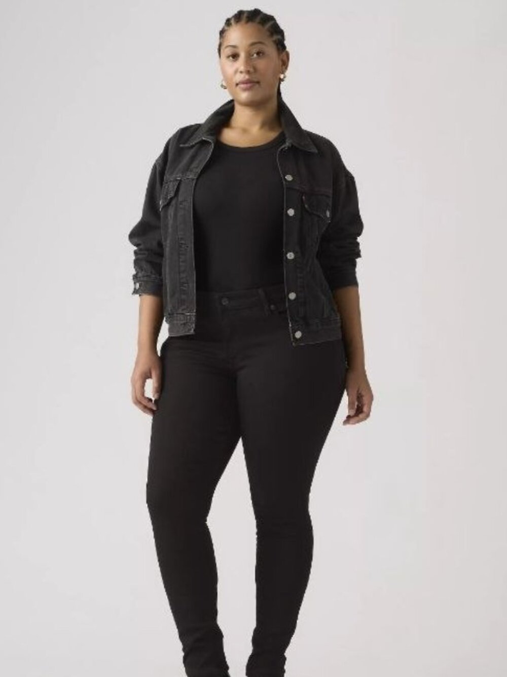 $59 Levi's Trendy Plus Size 711 Skinny Jeans Black Size 22W S